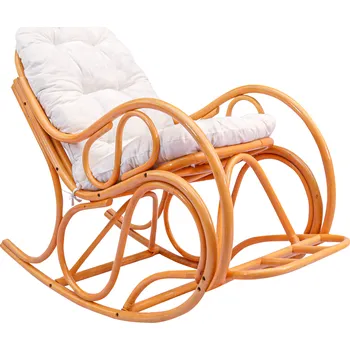 Křeslo Houpací křeslo, medová/béžová, AGATON