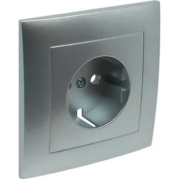 ELKO EP 90902 TAL - hliník Rámeček + kryt zásuvky Schuko 90902TAL