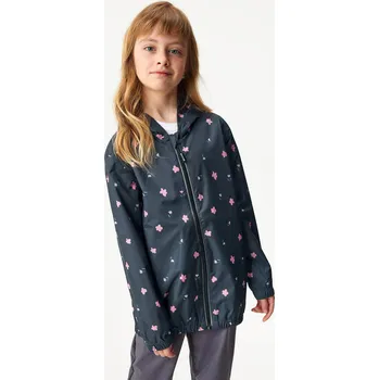 Dívčí oblečení Dětská bunda do deště, Černá, Květiny Velikost: 86/92