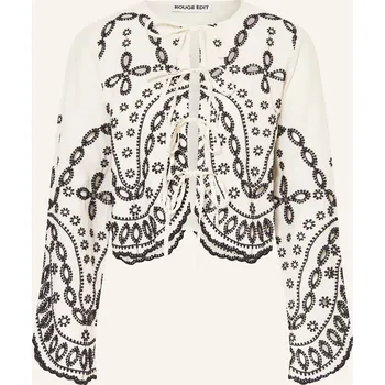 Dámská halenka Rouge Vila Dámská Halenka S Děrovanou Krajkou, režná / černá, 40