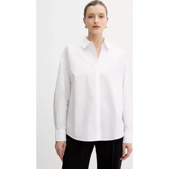 Dámská košile Bavlněná košile Guess SILVIA dámská, bílá barva, regular, s klasickým límcem, W5GH42 WGWS0 W5GH42.WGWS0 00X, vel. L