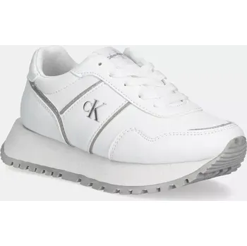 Dívčí tenisky Dětské sneakers boty Calvin Klein Jeans bílá barva, V3A9-82033 V3A9.82033.30.34 00X, EUR 32