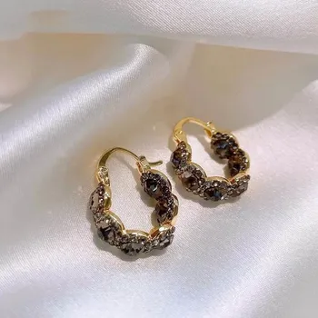 Náušnice Stylové kulaté náušnice pro ženy | dámské náušnice, luxusní šperky