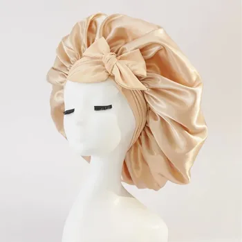 Čepice Saténová spací čepice pro ženy i muže | spací čepice, noční čepice - Khaki