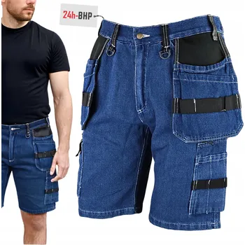 Pánské kraťasy Pracovní kalhoty krátké -BOZP Krátké kraťasy JEANS pracovní -608S vel. 58