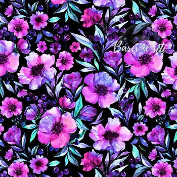 Úplet Výrazné fialové květy (E) (Top kvalitní úplet Bella digitisk)