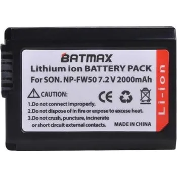 BatMax Baterie SONY NP-FW50 2000mAh 7,4V Li-Ion, akumulátor pro fotoaparáty, nahrazuje originál