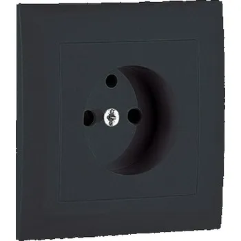 ELKO EP 90904 TIS - šedá Rámeček + kryt zásuvky s clonkou 90904TIS