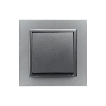 ELKO EP 90910 TAS hliníková / šedá 1-rámeček hliník, mezirámeček šedá 90910TAS