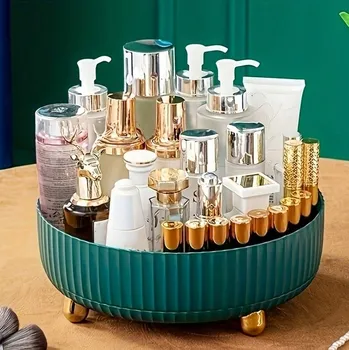 Organizér na kosmetiku Otočný organizér na kosmetiku, tmavě zelený, 1 ks