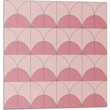 Obraz Samolepicí PVC dlaždice Geometrické půlkruhy, sada 20 ks, 20x20 cm