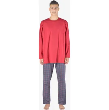 Pánské pyžamo Dlouhé pánské pyžamo - martini tm. šedá - XXL