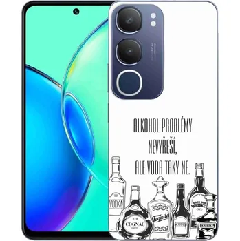 Pouzdro na mobilní telefon Gelový kryt mmCase na Vivo Y19s - vtipný text bílé pozadí