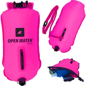 SAFE4SPORT Plavecká bójka OpenWater XL s kapsou na věci RŮŽOVÁ