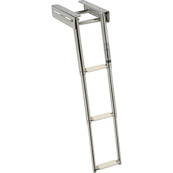 Žebřík Teleskopický nerezový žebřík pod koupací molo se 3 schůdky, šíře 230 mm