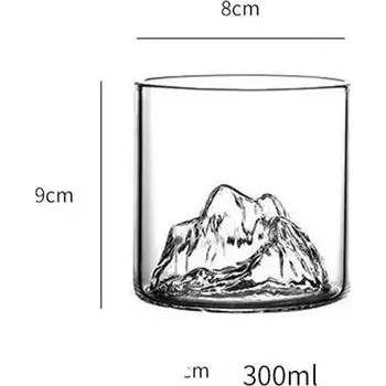 Sklenice Sklenice na kávu a drinky s horským motivem | designová sklenice, pitná sklenice - 1ks-366