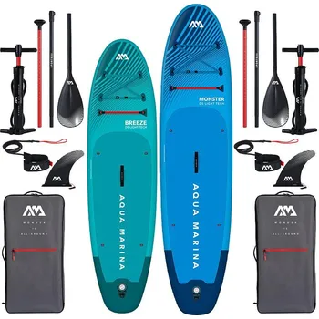 Paddleboard AQUA MARINA BREEZE 9'10 BLUE , MONSTER 12'0 BLUE - Rodinná sada nafukovacích paddleboardů