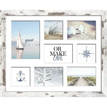 Rám na obraz Fotorámečky na více fotografií Yellowstone, 51 × 41 cm, multi, vintage bílo–šedý RA-14504