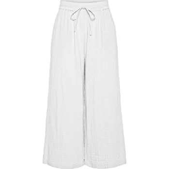 Dámské kalhoty BÍLÉ MUŠELÍNOVÉ CULOTTES KALHOTY Pieces
