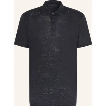 Pánská móda Boss Pánská Žerzejová Polokošile Parris Ze Lnu, tmavě modrá, XXL