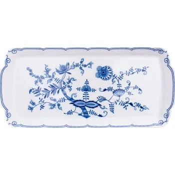 Natálie, podnos 4-hranný, 36 cm, cibulák, porcelán Thun 1794