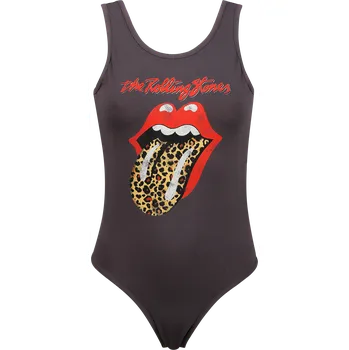Body Body z The Rolling Stones - Amplified Collection - Leopard Tongue - Ženy - charcoal