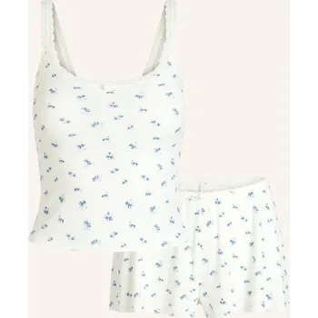 Dámské tričko Skims Dámská Pohodlná Domácí Sada Soft Lounge Lace, bílá /...