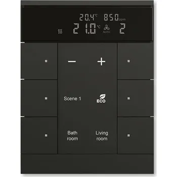 vypínač a zásuvka ABB Tenton prvek ovládací 6násobný s termostatem, IAQ 2CKA006220A0878