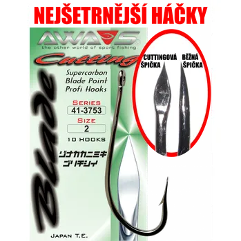 Rybářský háček Háčky AWA-S Cutting Blade 3753 Nickel 1
