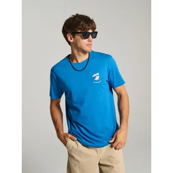 Pánské tričko Sinsay - Tričko Peanuts - modrá - 8926I-55X - 8926I-55X-M