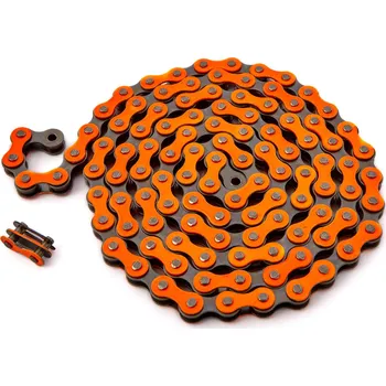 Řetěz na kolo KHEBIKES BMX řetěz 1/2 "x1/8" ocelový KHEBIKES ORANŽOVÁ