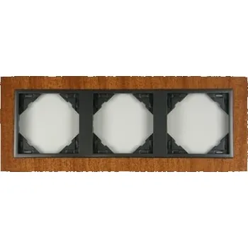 ELKO EP 90930 TMS - mahagon / šedá TMS - mahagon / šedá 3 rámeček, ARBORE (dřevo) 90930TMS