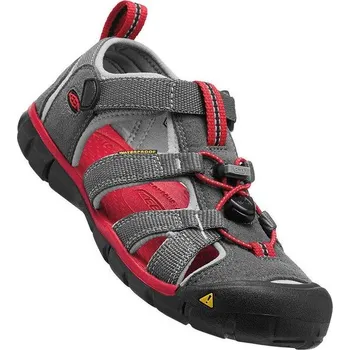 Chlapecká obuv Dětské sandály SEACAMP II CNX, magnet/racing red, Keen, 1014123, šedá - 34