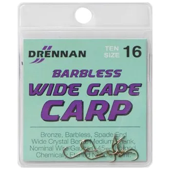 Rybářský háček Háčky DRENNAN Barbless Wide Gape Carp 10