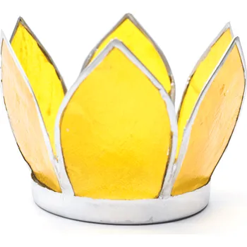 Svícen Milujeme Kameny Svícen - lotosový květ - žlutý 1066