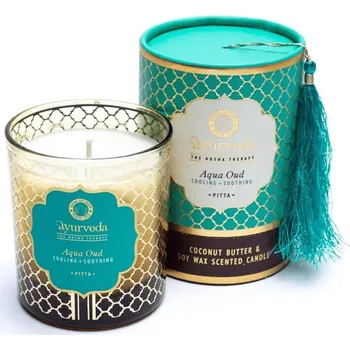 Svíčka Milujeme Kameny Pitta - Aqua oud - Ajurvédská vonná svíčka - malá 215254
