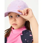 unuo Dětská kšiltovka, Lila, Květiny Velikost: S (45-48 cm)