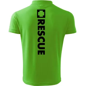 Pánská košile Hranatý kříž - Rescue - Polokošile pánská Pique Polo 203 - 4XL ( Apple Green )