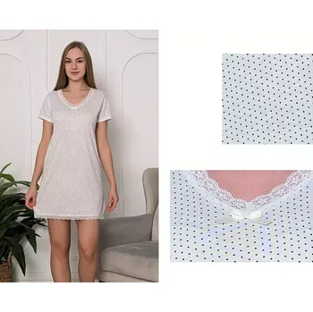 Dámská košilka La Penna Gold Line bílá s puntíky M