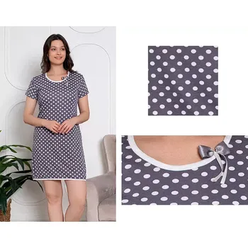 Dámská košilka La Penna Gold Line šedá s puntíky M