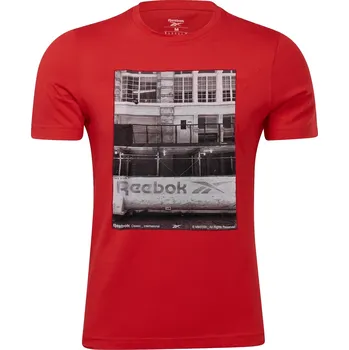 Pánské tričko 3114 PÁNSKÉ TRIČKO REEBOK CLASSIC T-SHIRT BAVLNA BAVLNĚNÉ ČERVENÉ L