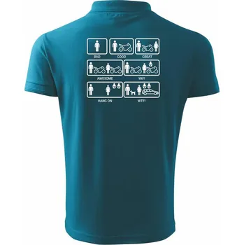 Pánská košile Moto holka rodina - Polokošile pánská Pique Polo 203 - 4XL ( Tmavý tyrkys )