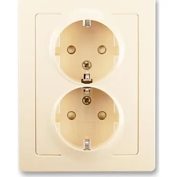 Elektrická zásuvka ABB Zásuvka jednonásobná s ochr. kontakty (podle DIN), s clonkami 5512J-C03459 C1