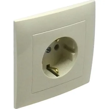 Elektrická zásuvka ELKO EP 90135 CMF - slonová kost Komplet zásuvka Schuko 90135CMF