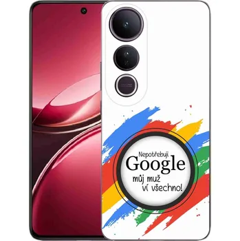 Pouzdro na mobilní telefon Gelový kryt mmCase na Vivo V50 Lite 4G/5G - muž ví všechno bílé pozadí