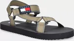 Sandály Tommy Jeans CASUAL SANDAL pánské, béžová barva, EM0EM01563, EUR 41