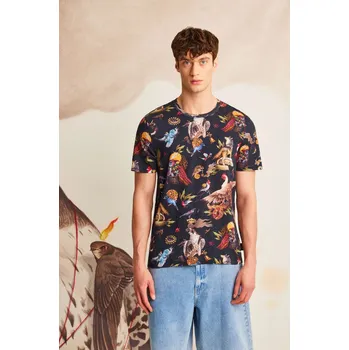 Bavlněné tričko Medicine pánské, černá barva RS25.TSM858 99A, vel. L