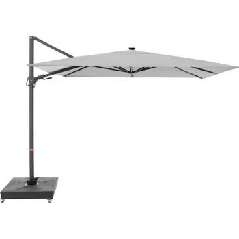 Stínicí technika Doppler myZone 220 x 300 cm LED - výkyvný zahradní slunečník s boční tyčí : Desén látky - 827