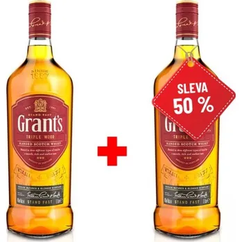 Whisky Grant´s Triple Wood 1L 40% AKCE 1+1 s druhou lahví za polovinu