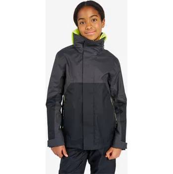 DECATHLON Dětská bunda na jachting Sailing 500 nepromokavá větruodolná 7 LET ŠEDÁ